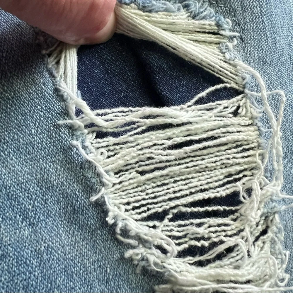 Wrangler Sky Blue Distressed Straight Jeans - Picture 6 of 13